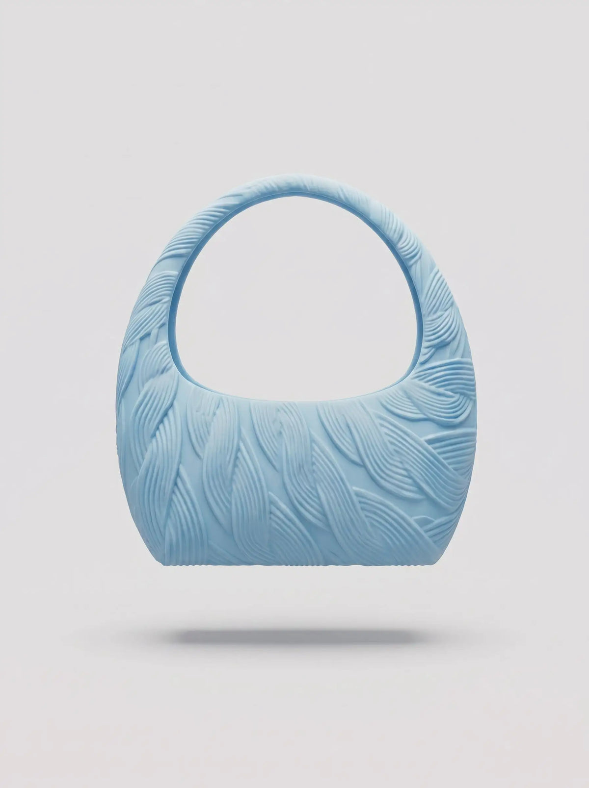 Sky Blue Textured Handbag