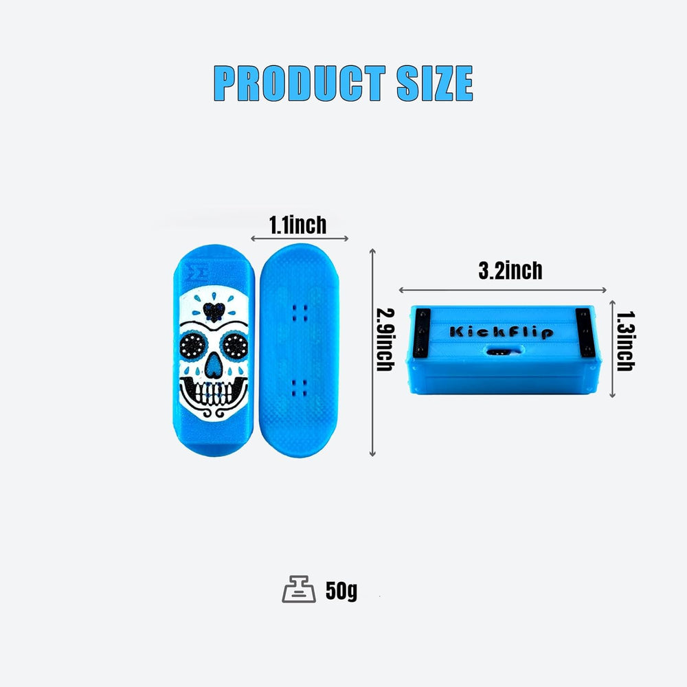 RareDude Snaps | Blue Sugar Skull Magnetic Fingerboard Fidget Slider