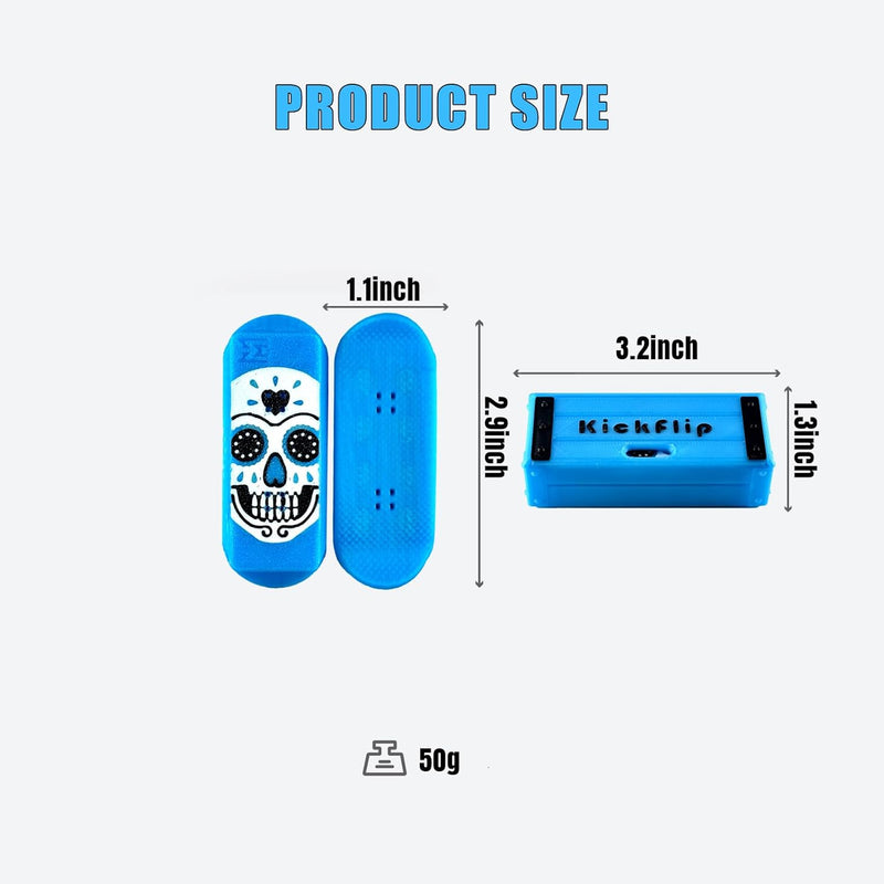 RareDude Snaps | Blue Sugar Skull Magnetic Fingerboard Fidget Slider