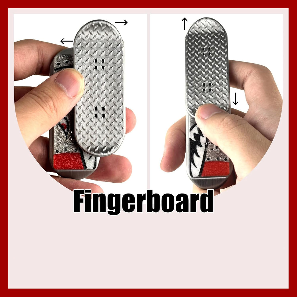 RareDude Snaps | Silver Shark Magnetic Fingerboard Fidget Slider
