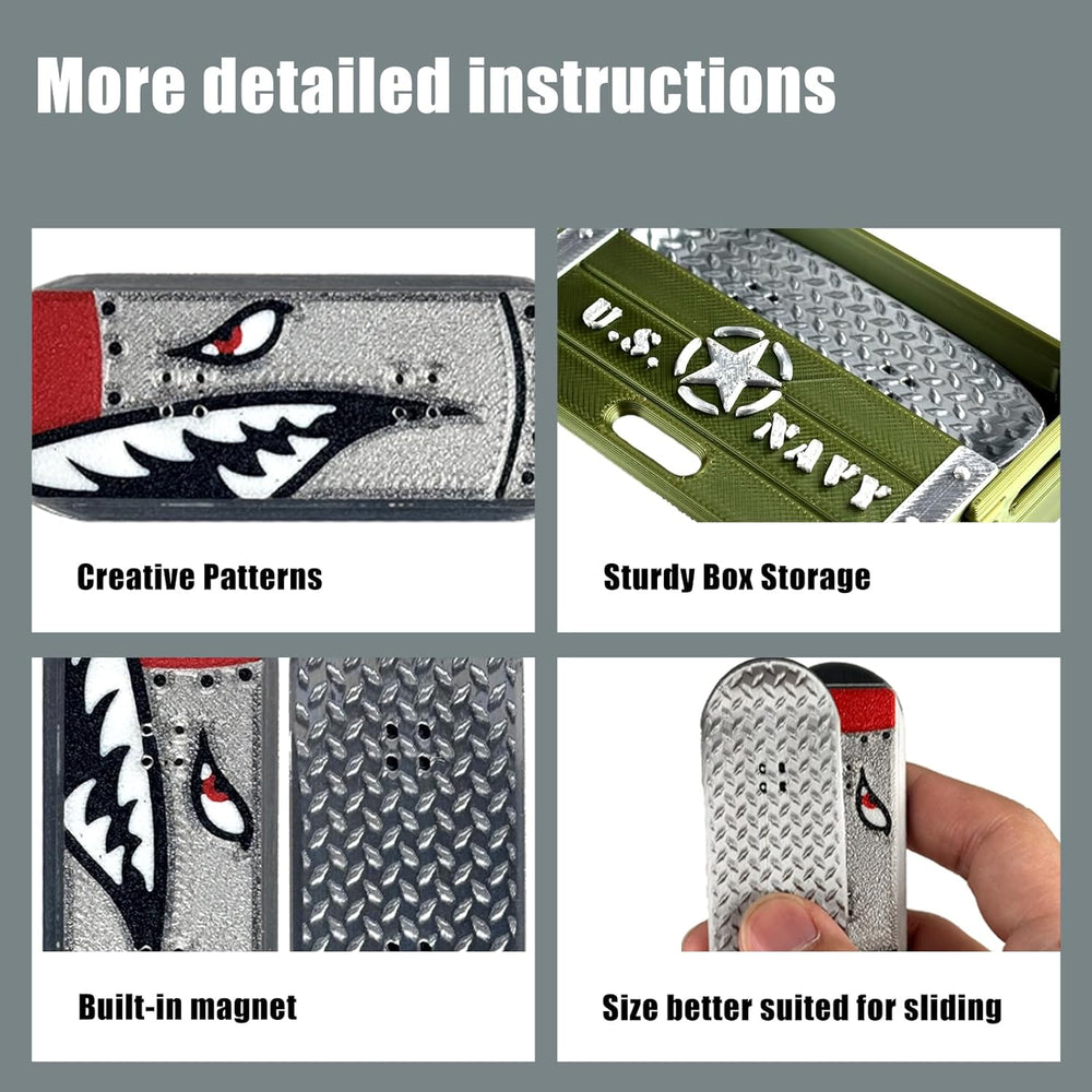 RareDude Snaps | Silver Shark Magnetic Fingerboard Fidget Slider