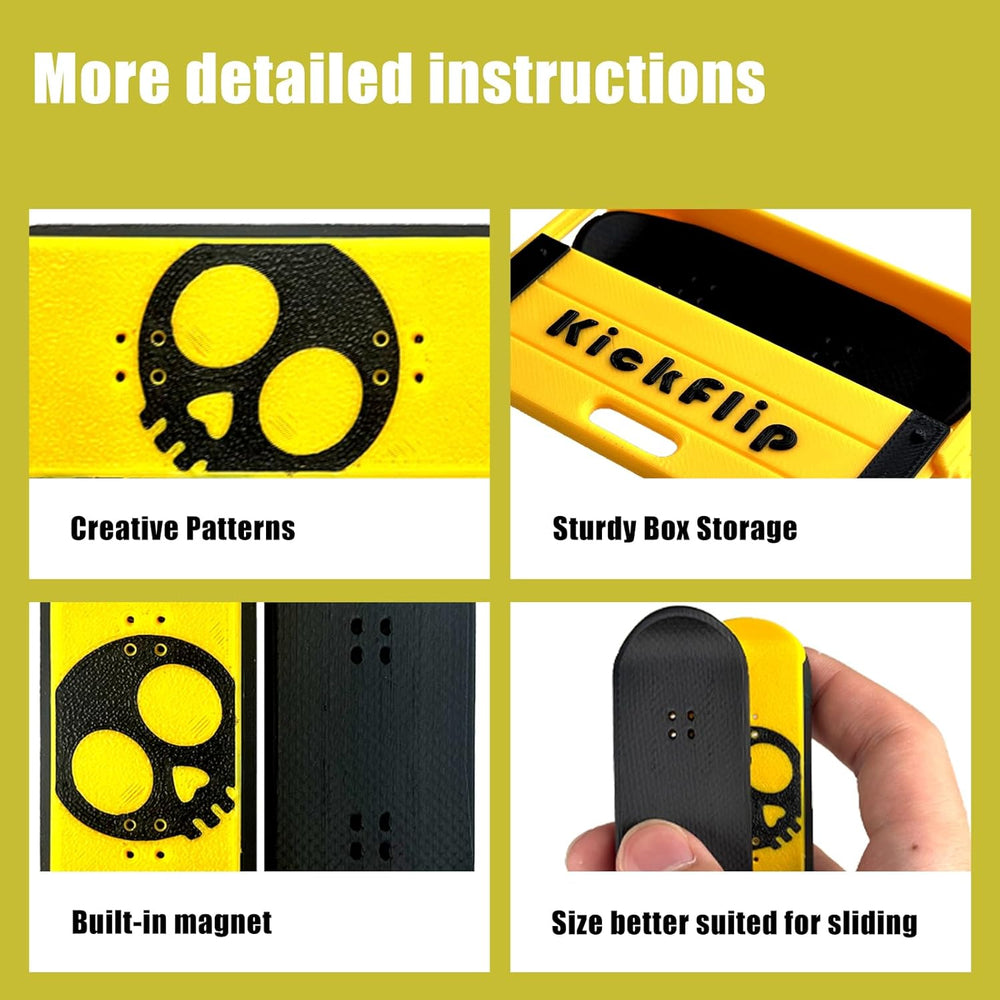 RareDude Snaps | Yellow Skull Magnetic Fingerboard Fidget Slider