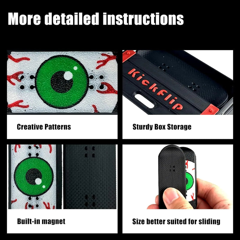 RareDude® Snaps | Monster Eye Magnetic Fingerboard Fidget Slider