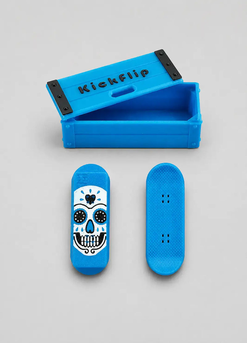 RareDude® Snaps | Blue Sugar Skull Magnetic Fingerboard Fidget Slider