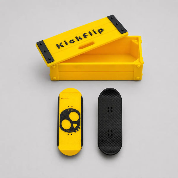 RareDude® Snaps | Yellow Skull Magnetic Fingerboard Fidget Slider