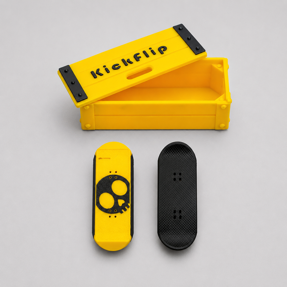 RareDude Snaps | Yellow Skull Magnetic Fingerboard Fidget Slider