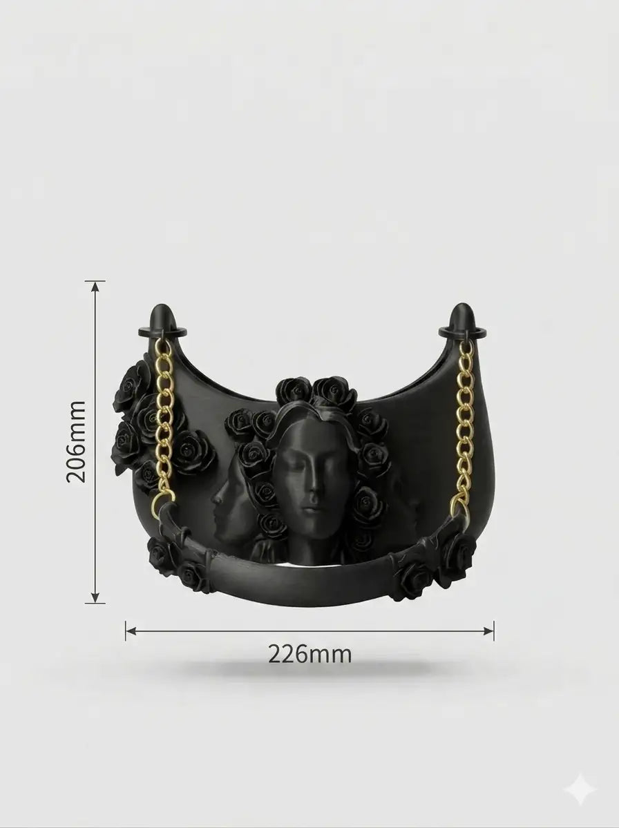 Sculpted Gothic Face Handbag