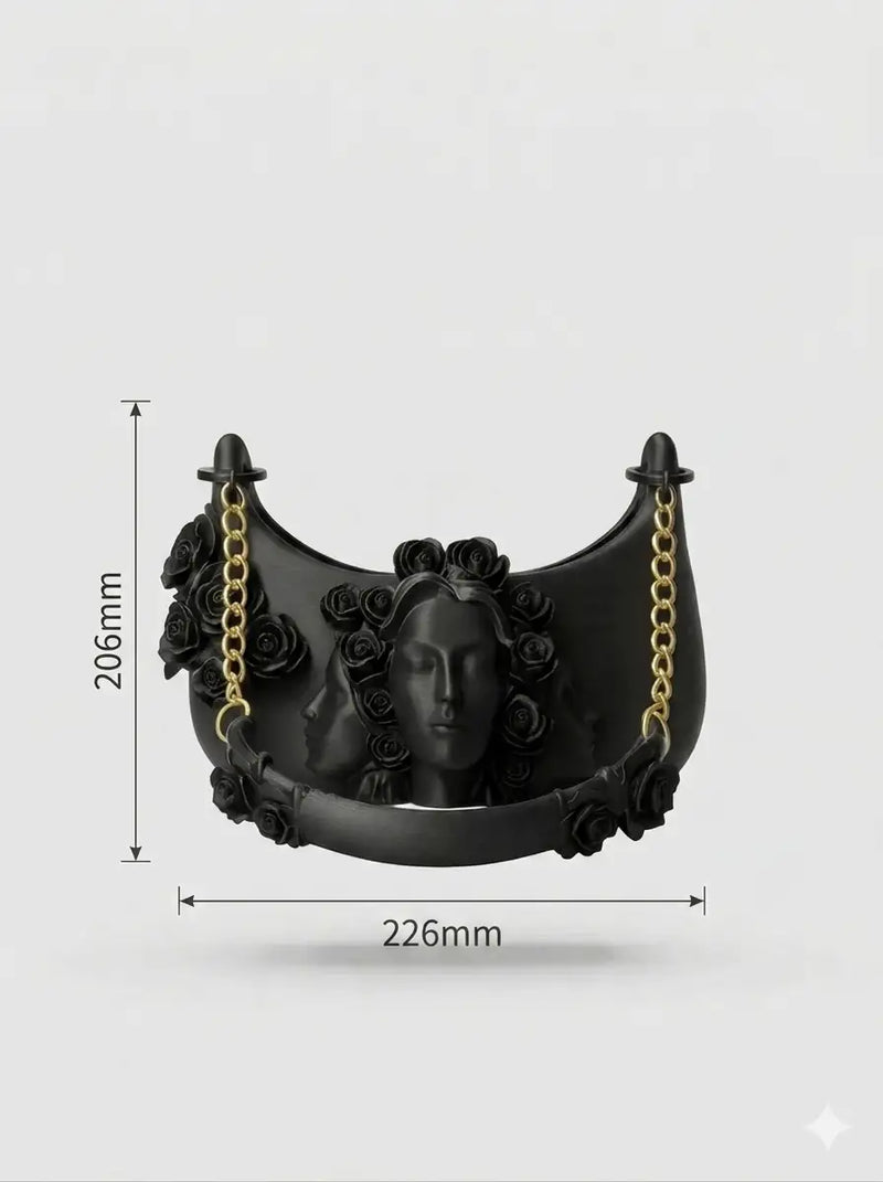 Sculpted Gothic Face Handbag