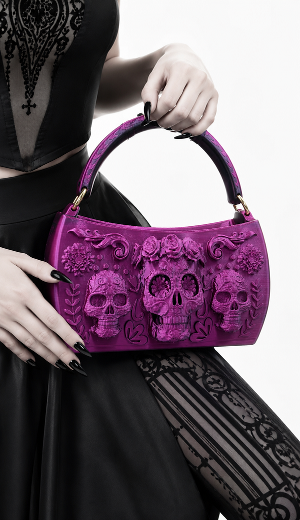 Floral Embossed Ombre Reticule